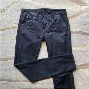Work Custom Jeans Black Shinny Skinny Jeans